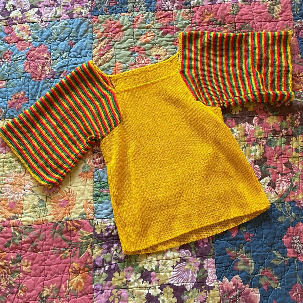 Vintage flutter sleeve crop top